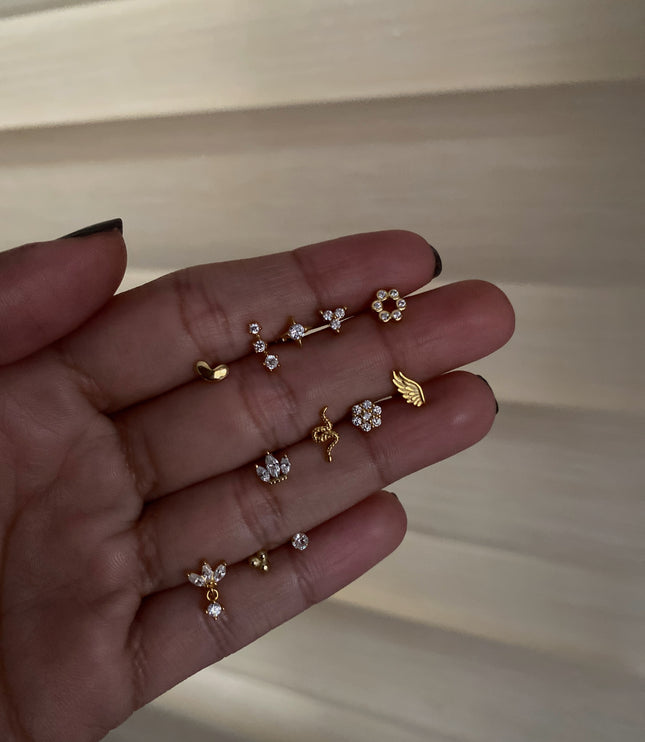 Trío liso Piercing - Gold