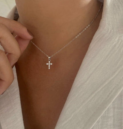 Collar cruz mini