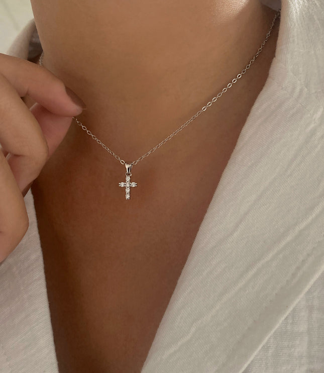 Collar cruz mini
