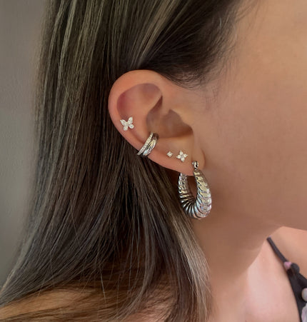 Vanessa hoops Silver