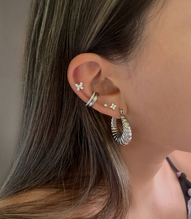 Vanessa hoops Silver