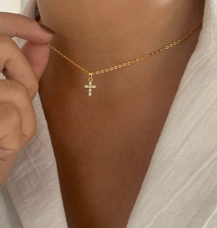 Collar cruz mini