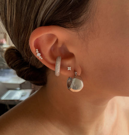 Valentina Hoops Silver
