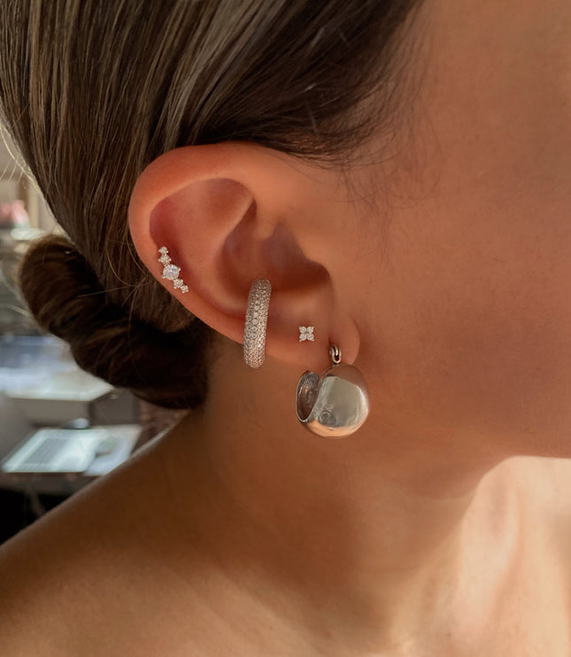 Valentina Hoops Silver