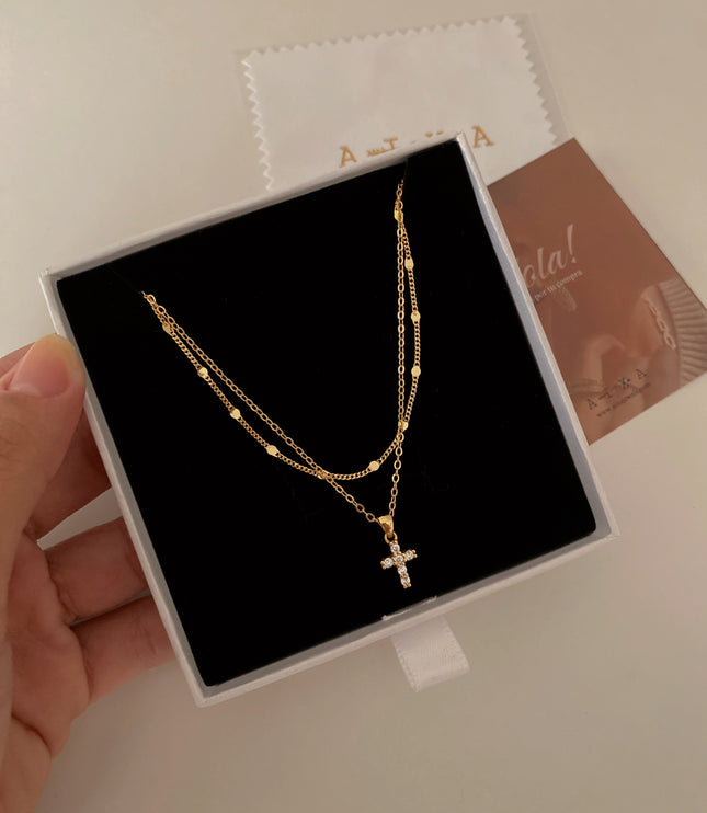 Collar cruz mini
