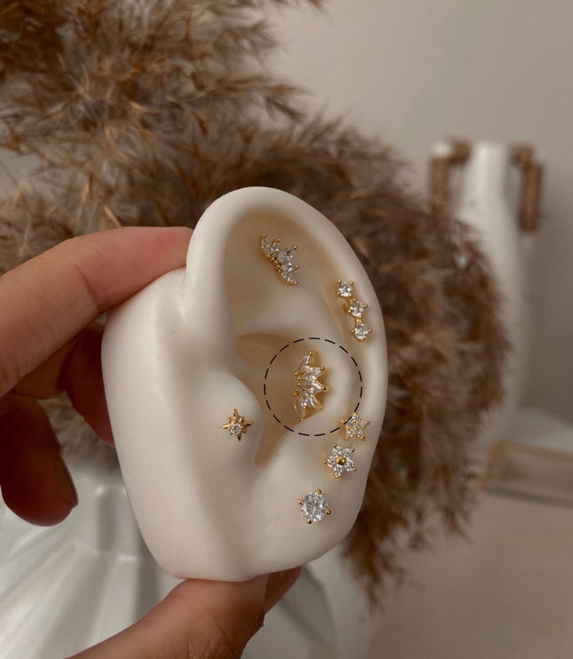 Reversible Crown Piercing - Gold