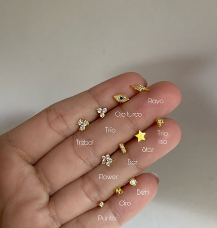 Piercing Bar - Flat Gold