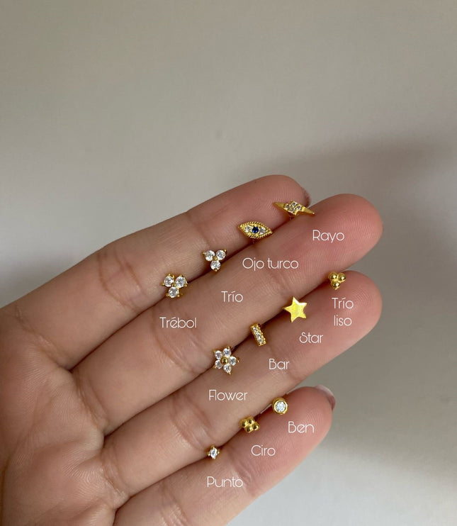 Piercing Bar - Flat Gold