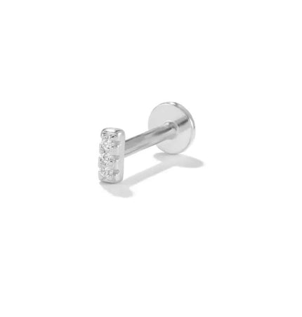 Piercing bar - Flat Silver
