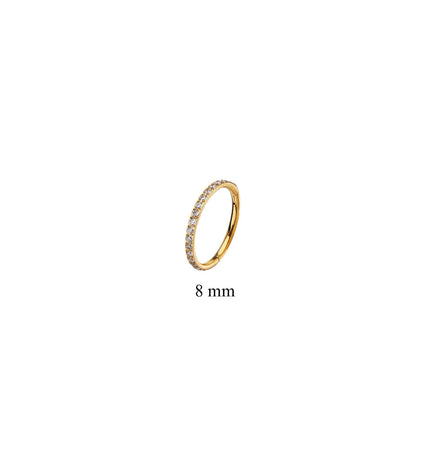 Titanio Shiny hoop piercing - Gold