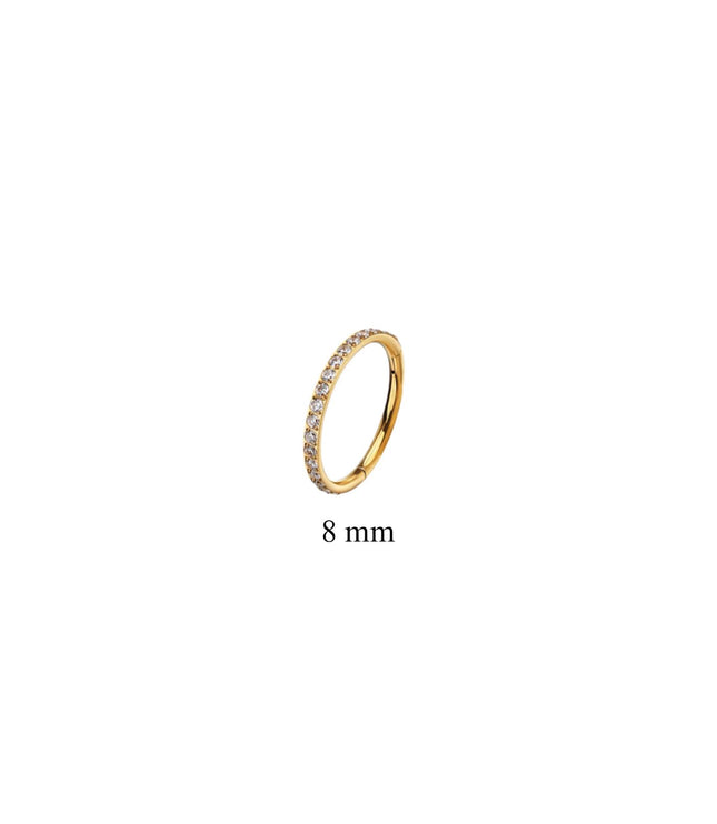 Titanio Shiny hoop piercing - Gold