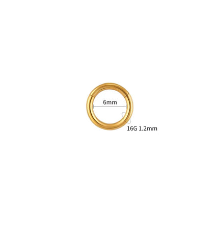 Titanio hoop piercing - Gold