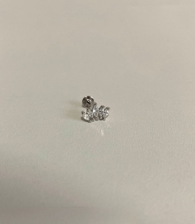Crown Piercing - flat Silver