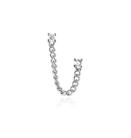 Doble Pendiente Libia - Silver