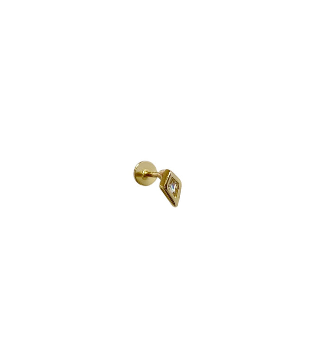 Diamond flat piercing - Gold