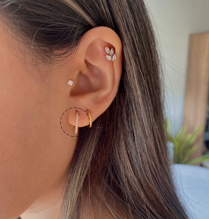 Titanio Shiny hoop piercing - Gold