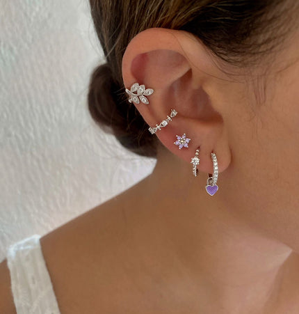 Leaf Clip Earcuff Silver