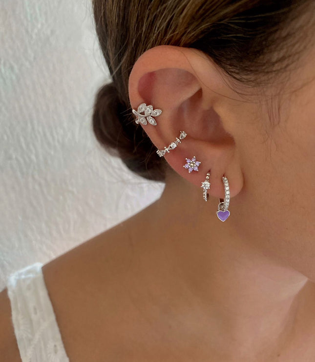 Leaf Clip Earcuff Silver