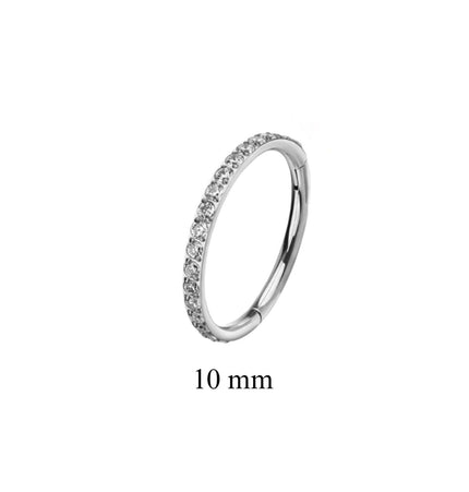 Titanio Shiny hoop piercing - Silver