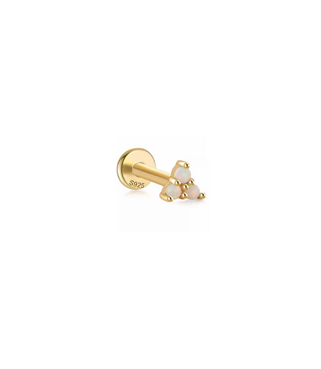 Trío piercing - flat opal