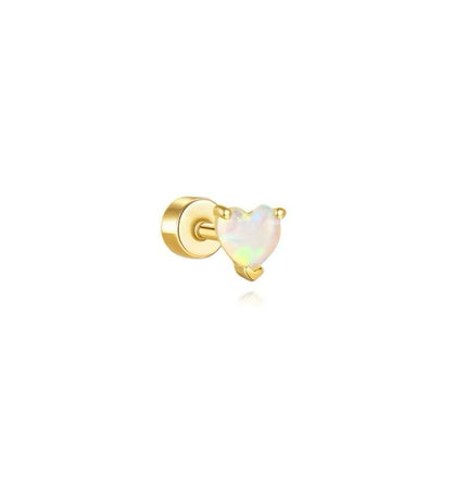 Piercing de corazón ópalo