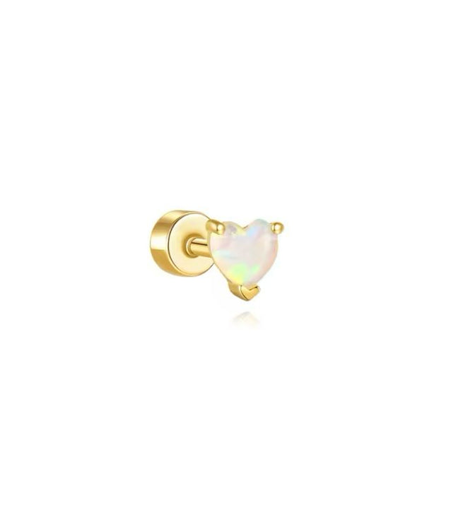Piercing de corazón ópalo