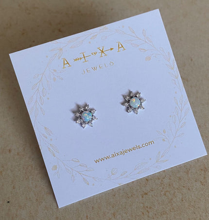 Studs Noemí Silver - Ópalo