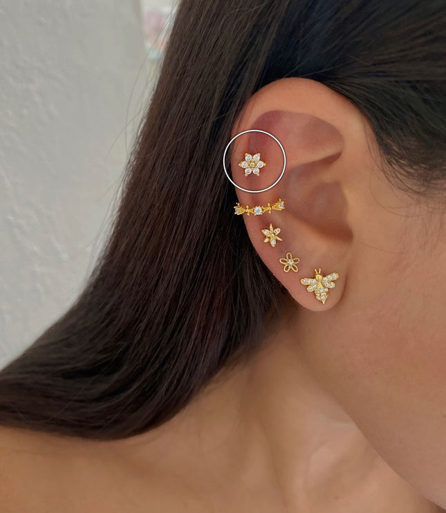 Piercing de flor Gold - 02