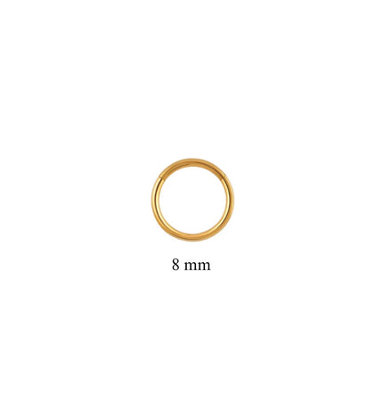 Titanio hoop piercing - Gold