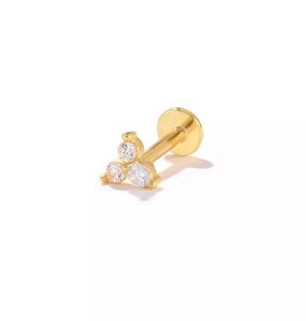 Piercing Trío - Flat Gold