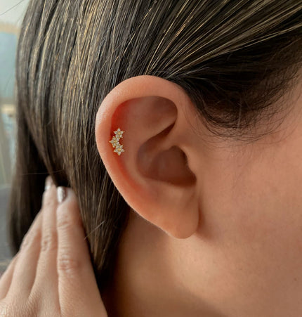 Reversible Lucía Piercing - Gold