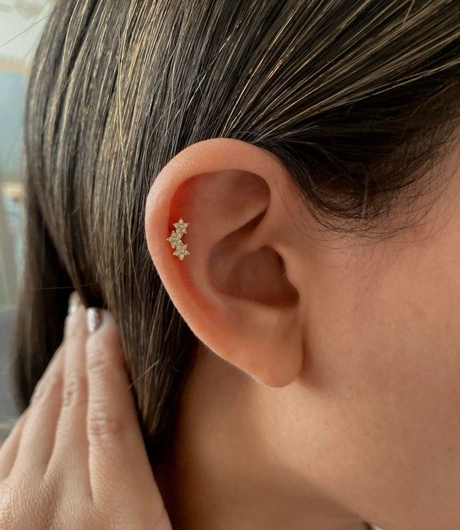Reversible Lucía Piercing - Gold