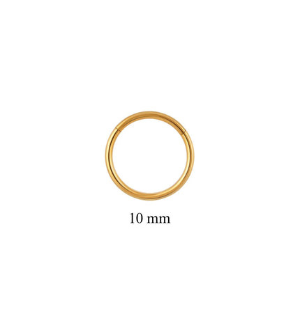 Titanio hoop piercing - Gold