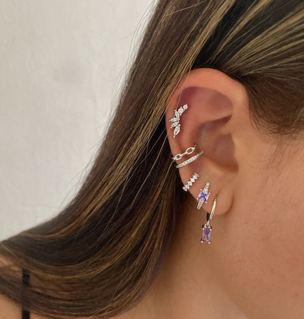 Pendientes Amina Silver
