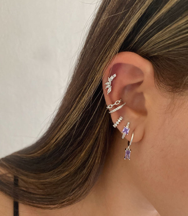 Pendientes Amina Silver