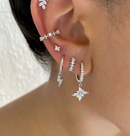 Leaf piercing - Silver