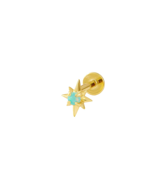 Stellar Opal Flat Piercing - Gold
