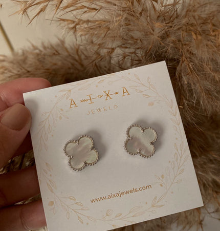 Clover Studs Silver