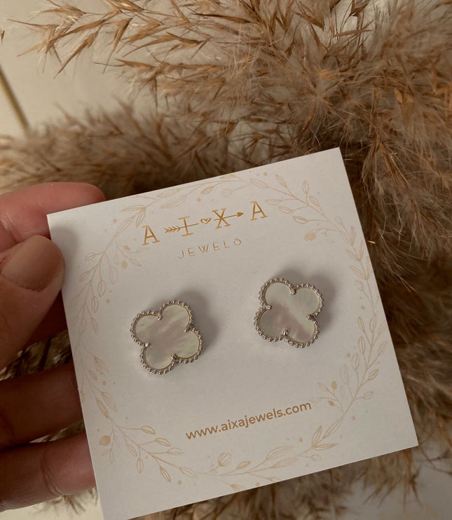 Clover Studs Silver