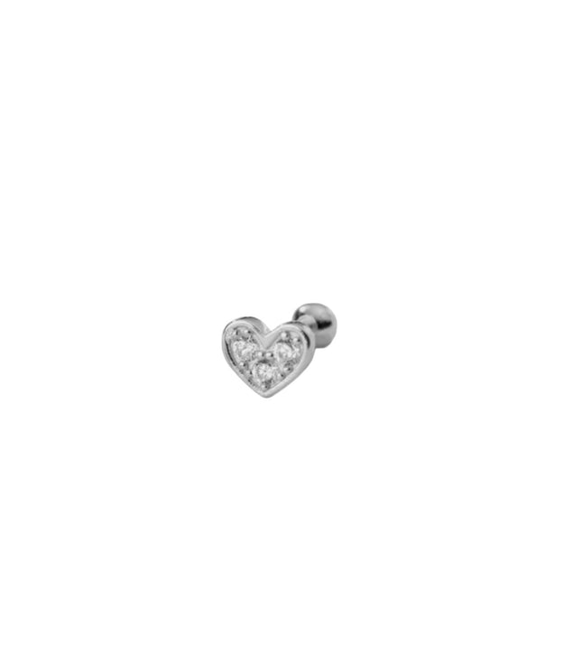 Piercing de corazón - Silver